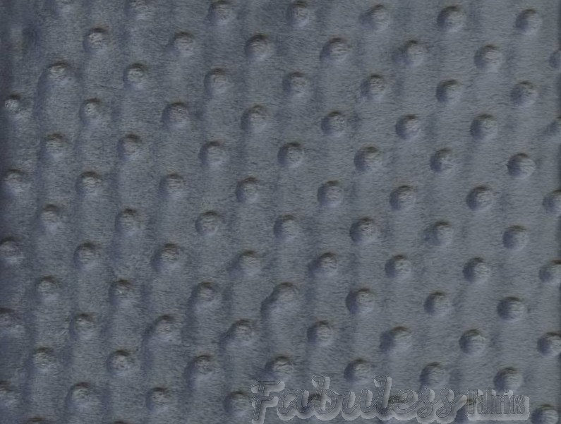 Denim Blue Soft Minky Dimple Dot Faux Fur Fabric 60” || Fabric by the Yard