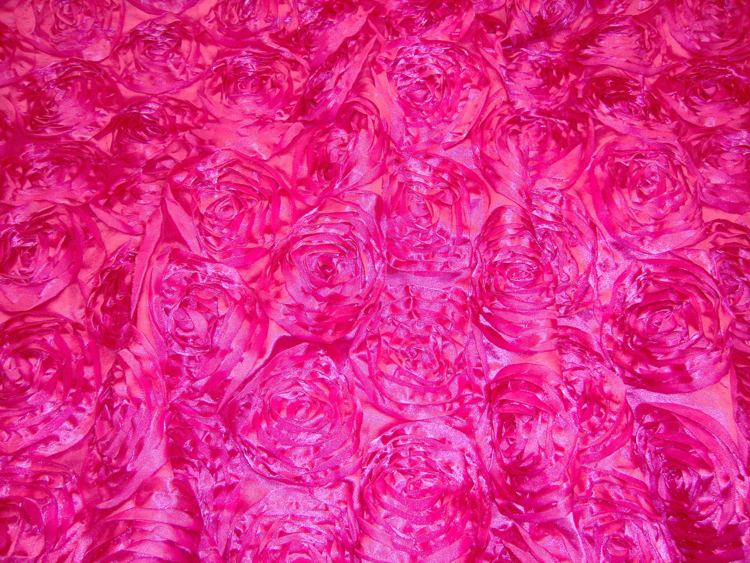 Hot Pink Rosette Satin Photography Backdrop 48” x 96” || Event Décor