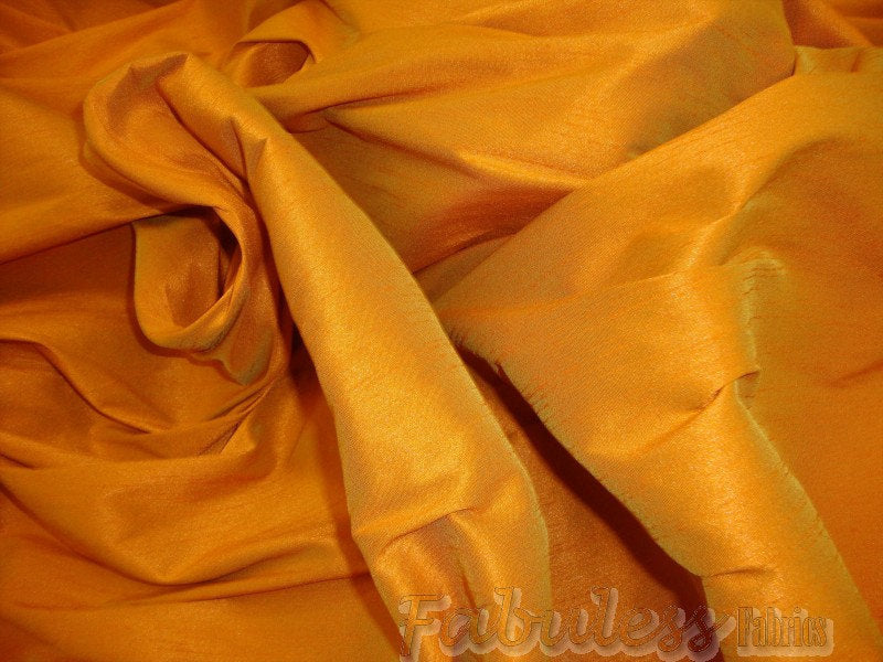 Saffron Shantung Dupioni Faux Silk 54" Wide || Fabric by the Yard