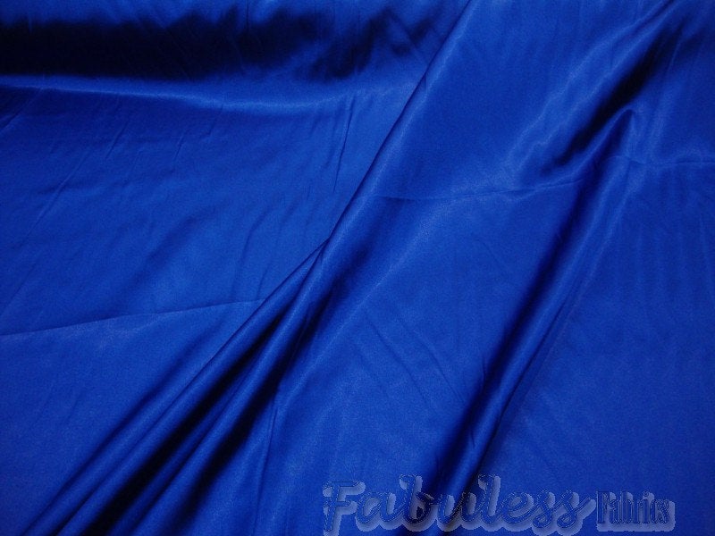 True Blue Bridal Satin Polyester 58" Wide || Fabric by the Yard