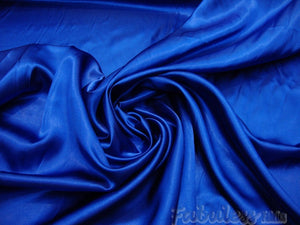 True Blue Bridal Satin Polyester 58" Wide || Fabric by the Yard