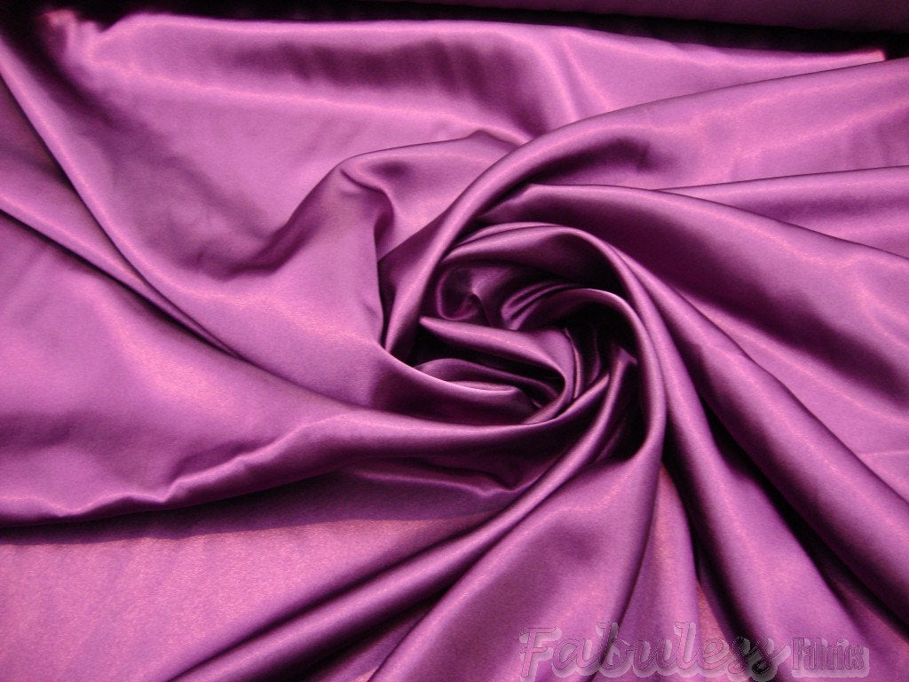Violet Bridal Satin Polyester 58" Wide || Fabric by the Yard