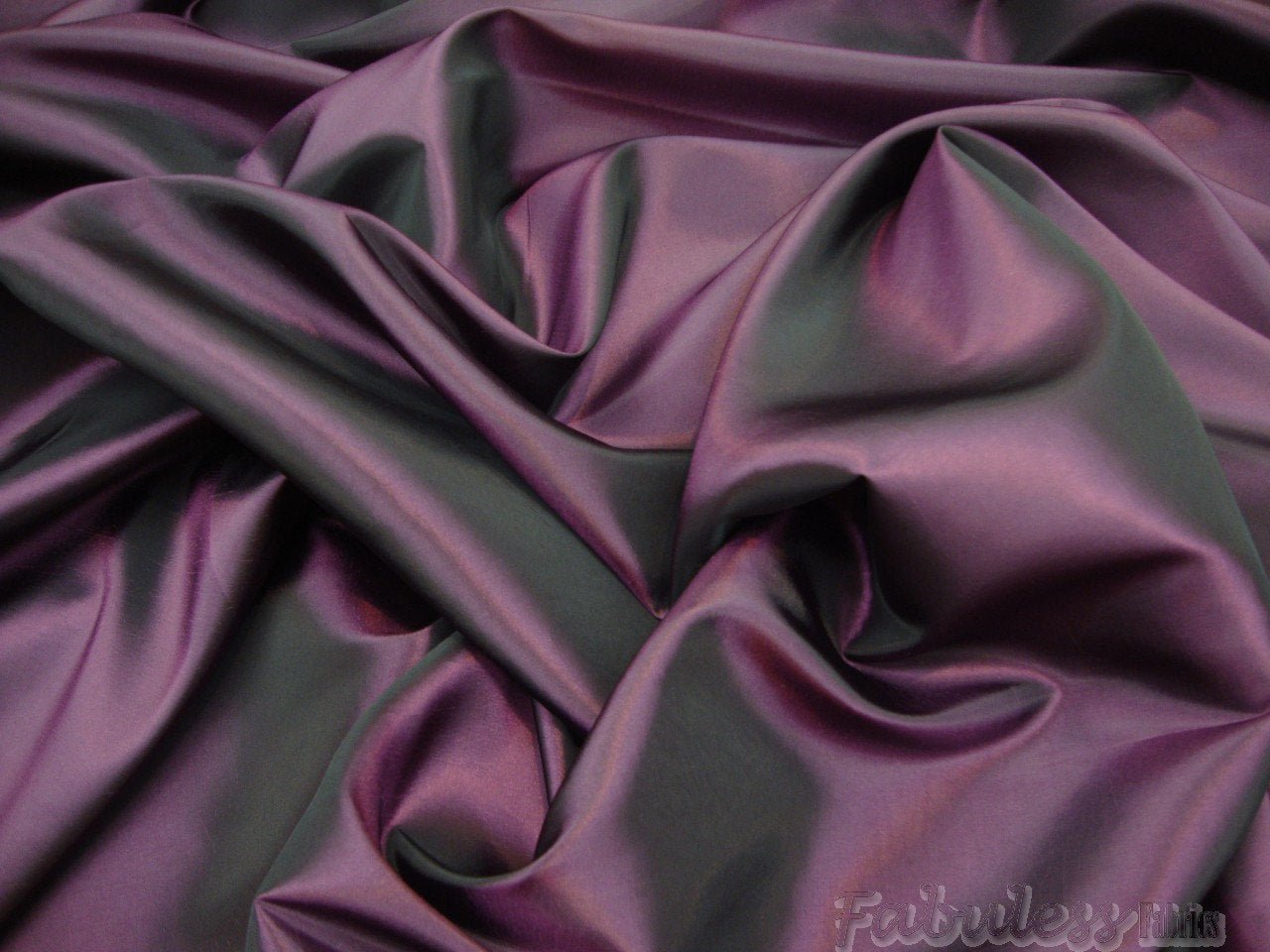 Eggplant Iridescent Polyester Taffeta 60" Wide || Fabric by the Yard