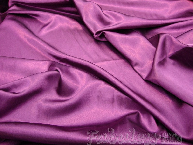 Violet Bridal Satin Polyester 58" Wide || Fabric by the Yard