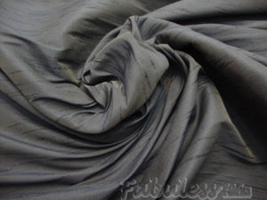 Two-Tone Charcoal and Blue Shantung Dupioni Faux Silk 54" Wide || Fabric by the Yardd
