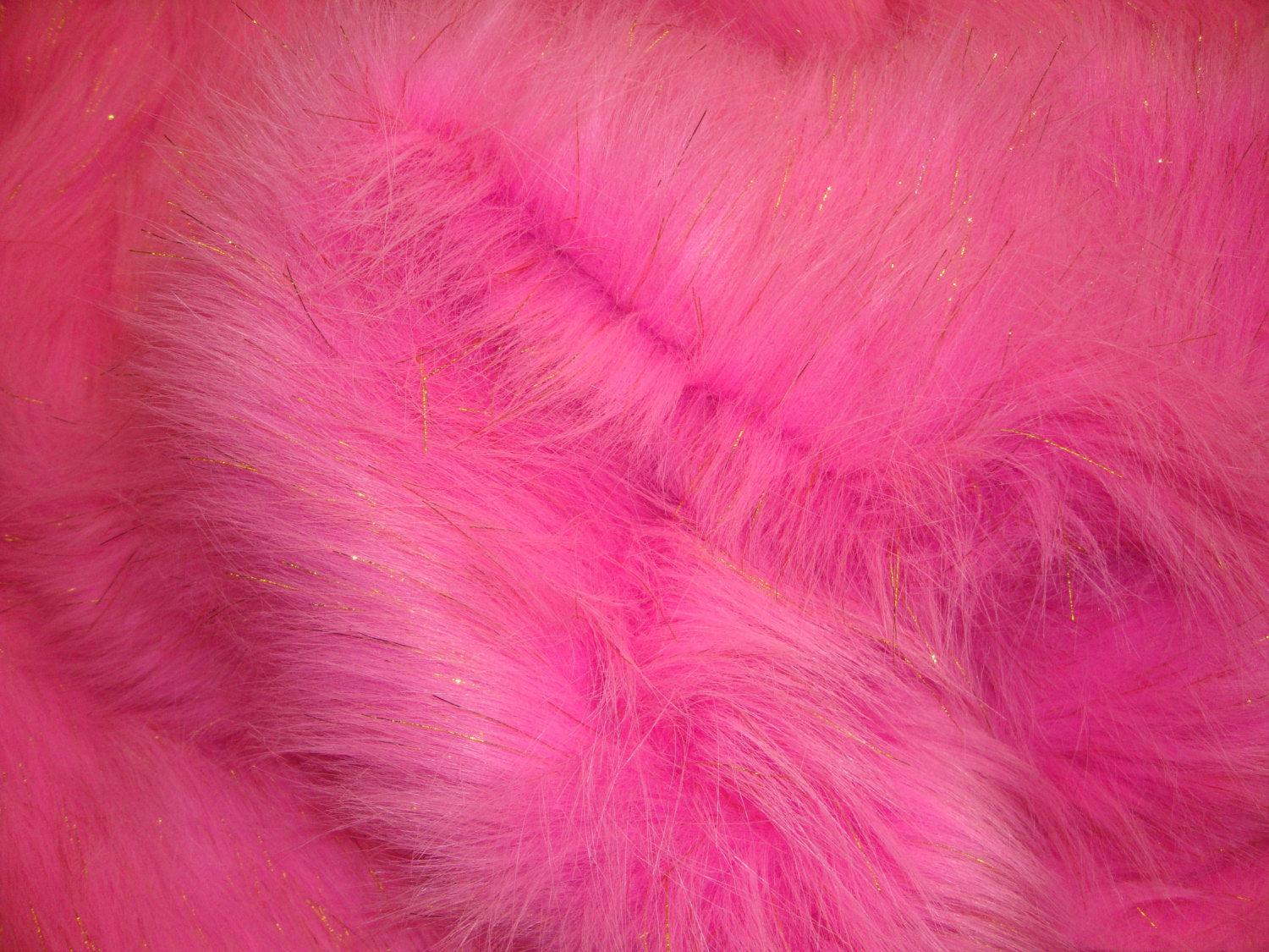Hot Pink Sparkle Faux Fur 60” Wide || Fabric by the Yard