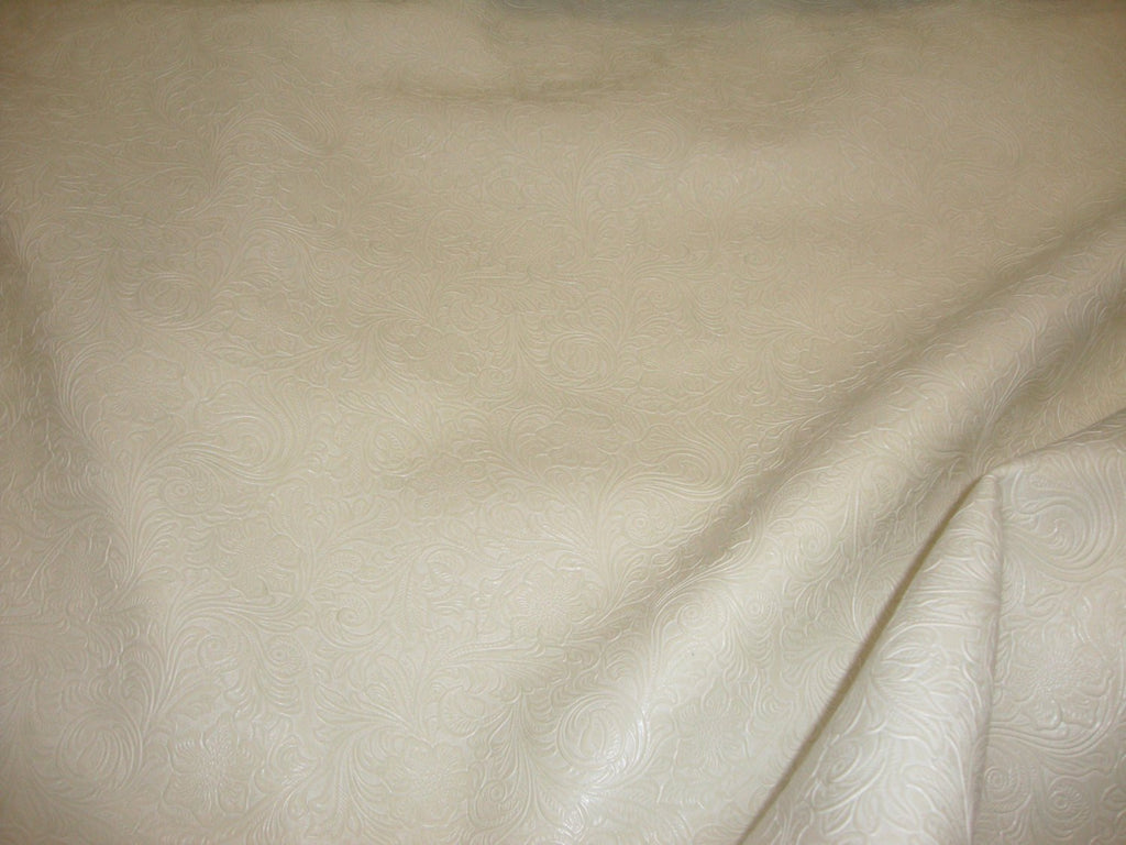 ivory-laredo-embossed-floral-faux-leather-vinyl-54-wide-upholstery-fabric-by-the-yard