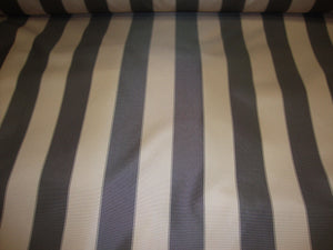 Khaki Brown Striped 600 Denier Waterproof UV Protection Polyester Canvas 60" Wide || Sunbrella Fabric by the Yard