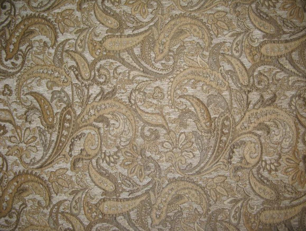 tan-paisley-chenille-57-wide-upholstery-fabric-by-the-yard
