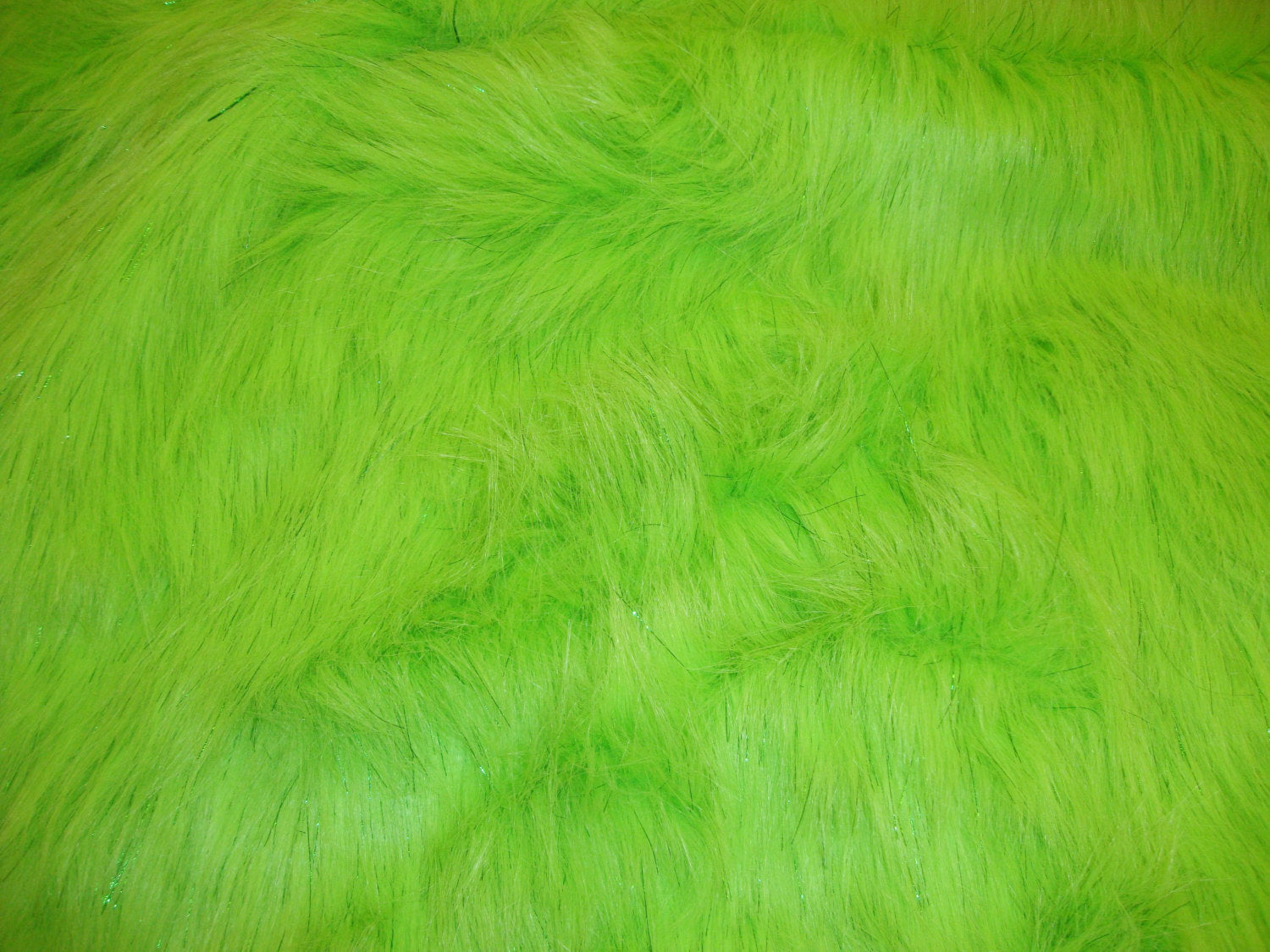 Lime Sparkle Faux Fur 60” Wide || Fabric by the Yard