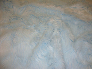 Powder Blue Shaggy Plush Faux Fur Rectangular 3'x5' Area Rug || Home Decor