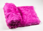 Load image into Gallery viewer, Fuchsia Shaggy Faux Fur Suede Back 108”x60” Throw Blanket || Home Décor
