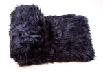Load image into Gallery viewer, Navy Shaggy Faux Fur Suede Back 108”x60” Throw Blanket || Home Décor
