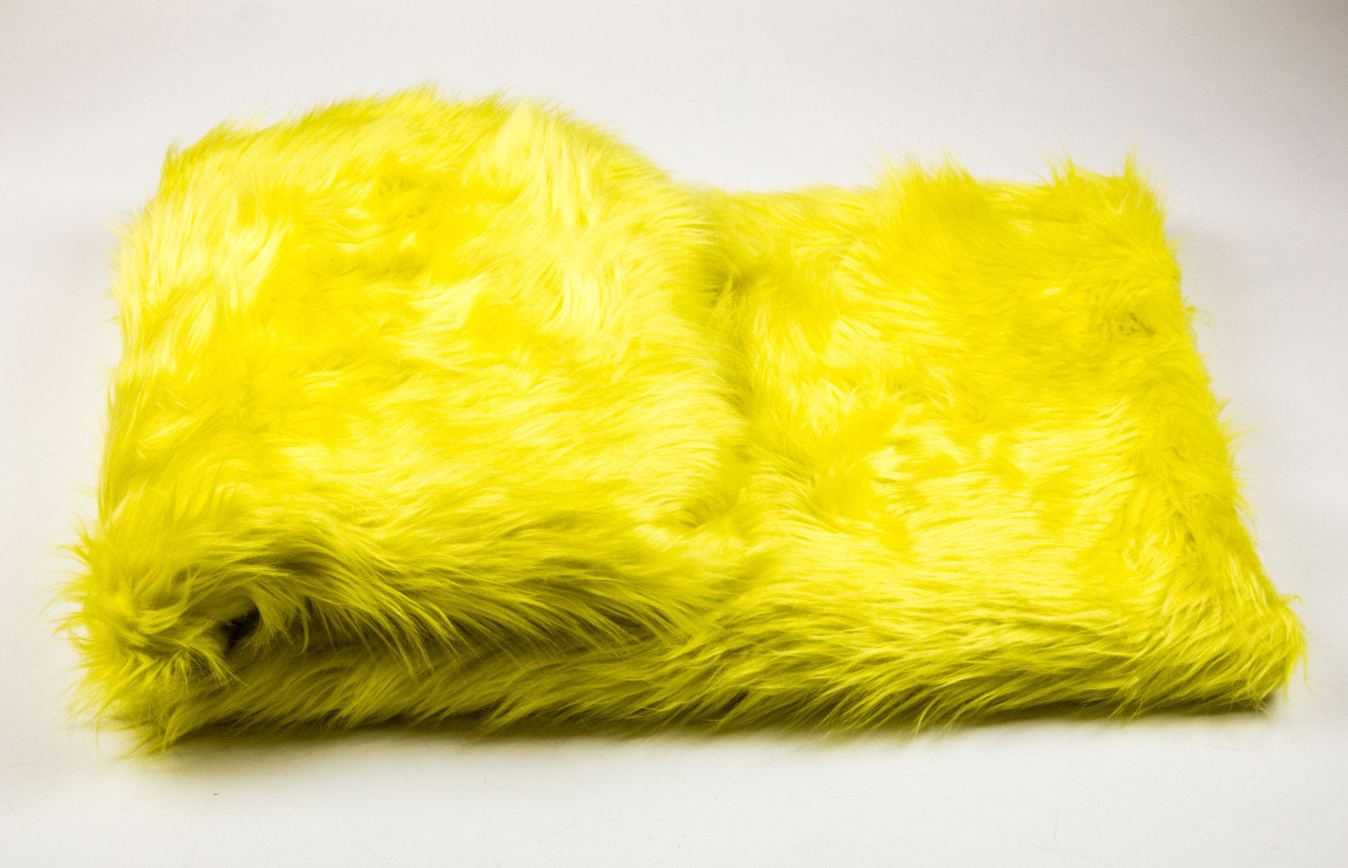 Bright Yellow Shaggy Faux Fur Suede Back 108”x60” Throw Blanket || Home Décor