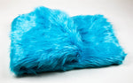 Load image into Gallery viewer, Aqua Shaggy Faux Fur Suede Back 108”x60” Throw Blanket || Home Décor
