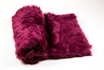 Load image into Gallery viewer, Burgundy Shaggy Faux Fur Suede Back 108”x60” Throw Blanket || Home Décor
