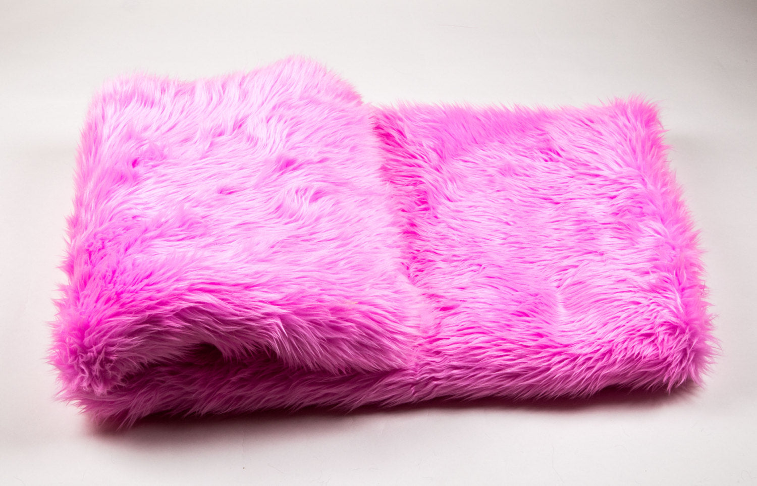 Hot Pink Shaggy Faux Fur Suede Back 108”x60” Throw Blanket || Home Décor