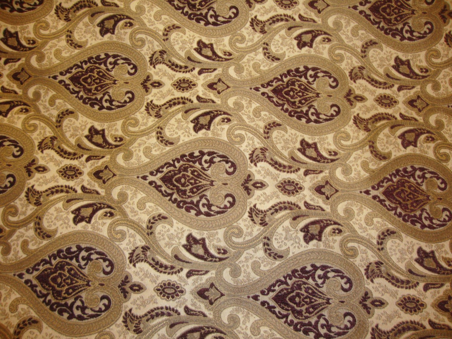gold-and-wine-monte-cristo-damask-print-chenille-56-wide-upholstery-fabric-by-the-yard