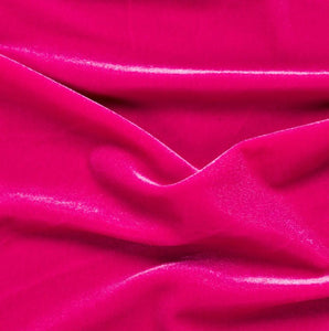 Fuchsia 4-WAY Stretch Spandex Velvet 60" Wide || Dance Wear Fabric by the Yard
